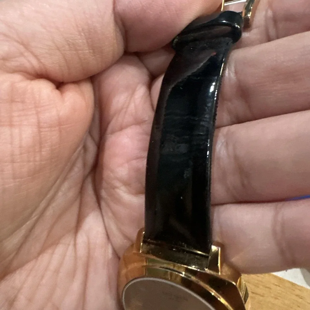 Works Kate Spade Live Colorfully Gold Tone Ladies Watch New Battery 38mm Fit 7.5